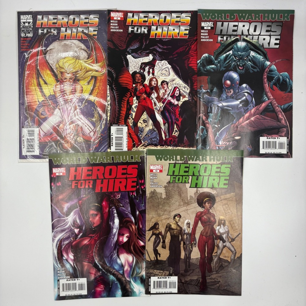Marvel Heroes for Hire Comic Book Lot 5 Mixed World War Hulk Tie-in